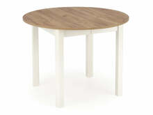 Pikendatav söögilaud Halmar Ringo, 102 - 142 x 102 x 76 cm, must/tamm/valge
