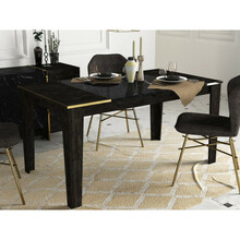 Söögilaud Kalune Design Veyron, 145 x 85 x 76.2 cm, must/kuldne