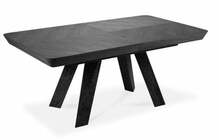 Söögilaud Micadoni Home Sally, 180 - 380 x 100 x 76 cm, must