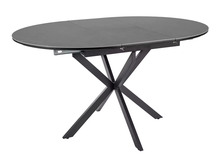 Söögilaud Signal Meble Gaston Ceramic GASTONSZC100, 100-135 x 100 x 75 cm, hall marmor/must