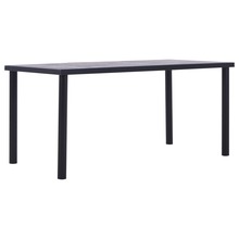 Söögilaud Soduinamams, 160 x 80 x 75 cm, must ja betoonhall, MDF
