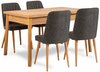 Söögitoakomplekt Kalune Design Costa 1053 - 1 A, 120 x 77 x 75 cm, mänd/antratsiit, 5 tk