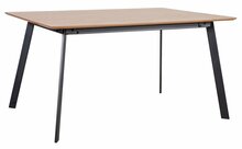 Söögilaud Home4you Helena, 160 x 90 x 75 cm, tamm/must
