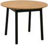 Söögilaud Kalune Design Oliver, 100 - 139 x 100 x 75 cm, tamm/must