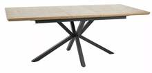 Söögilaud Signal Meble Logan, 160-200 x 90 x 75 cm, tamm/must