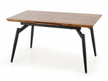 Laiendatav söögilaud Halmar Cambell, 140 - 180 cm x 80 cm x 74 cm, tamm/must