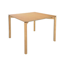 Söögilaud Home4You Gardenia, 90 x 90 x 75 cm, pruun, tamm