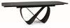 Söögilaud Signal Meble Infinity, 160 - 240 x 95 x 76 cm, must