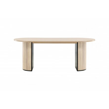 Söögilaud Venture Design Bianca, 75 x 200 x 90 cm, ovaalne, valge
