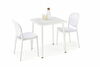 Söögilaud Halmar Bosco, 70 x 70 x 76 cm, valge