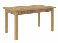 Söögilaud ADRK Furniture Rodos 53, 140 - 180 x 80 x 76 cm, pruun/kuldne