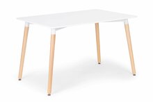 Söögilaud Modernhome, 120 x 60 x 74 cm, valge/pruun