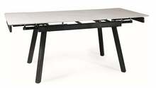 Söögilaud Signal Meble John, 150-210 x 90 x 76 cm, valge/must