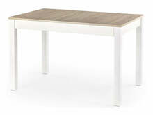 Laiendatav söögilaud Halmar Maurycy, 118 - 158 cm x 75 cm x 76 cm, valge/tamm