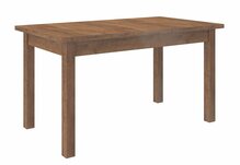 Söögilaud ADRK Furniture Rodos 56, 140 - 180 x 80 x 76 cm, läbipaistev/pruun