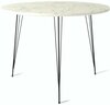 Söögilaud Kalune Design Sandalf, 90 x 90 x 75 cm, must/beež
