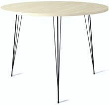 Söögilaud Kalune Design Sandalf, 90 x 90 x 75 cm, tamm/must/beež
