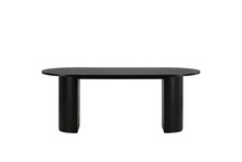 Söögilaud Venture Design Bianca, 75 x 200 x 90 cm, ovaalne, must