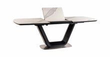 Söögilaud Signal Meble Armani, 160 x 90 cm, valge/must
