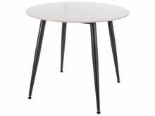 Söögilaud Signal Meble Rion RIONBCFI90, 90 x 90 x 76 cm, valge marmor/must