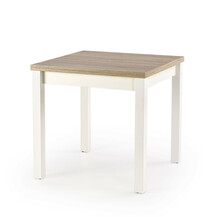 Pikendatav söögilaud Halmar Gracjan, 80 - 160 cm x 80 cm x 76 cm, tamm/valge