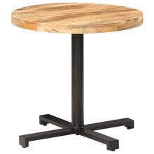 Bistroolaud, 80 cm diameeter, 75 cm kõrgus, töötlemata mangopuit/pruun