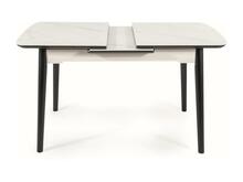 Söögilaud Signal Meble Apollo, 150 - 190 x 90 x 76 cm, must/valge
