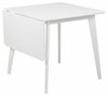 Söögilaud Actona Roxby, 80/120 x 80 x 76 cm, valge