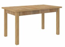 Söögilaud ADRK Furniture Rodos 52, 140 - 180 x 80 x 76 cm, pruun/pruunikas
