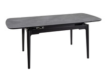 Söögilaud Signal Meble Sento, 120-180 x 80 x 76 cm, hall/must