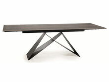 Söögilaud Signal Meble Westin, 160 - 240 x 90 x 77 cm, pruun/must