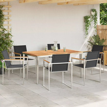 7-osaline aiamööblikomplekt vidaXL, õuesöögilaud, 150 x 90 x 75 cm, tugev puit