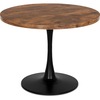 Ümmargune laud Mebel Elite LINO, 100 cm, rustic tamm/must