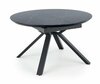 Pikendatav söögilaud Halmar Vertigo, 130 - 180 x 130 x 76 cm, must marmor/must