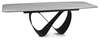 Söögilaud Signal Meble Infinity Ceramic, 160-240 x 95 x 76 cm, valge/must