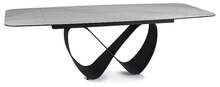 Söögilaud Signal Meble Infinity Ceramic, 160-240 x 95 x 76 cm, valge/must