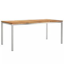 Õue söögilaud, 180 x 90 x 75 cm, tugev tiikpuu