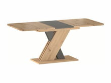 Söögilaud Signal Meble Exel, 140 - 180 x 85 x 76 cm, pruun/hall