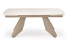 Söögilaud Halmar Salix, 180-260 x 90 x 76 cm, travertino/kashmiir