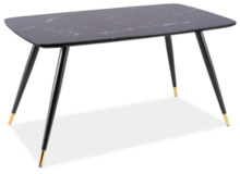 Söögilaud Signal Meble Cyryl I, 140 x 80 x 76 cm, must