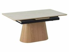 Söögilaud Signal Meble Monaco, 160-200 x 90 x 75 cm, liiv/pruun