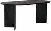 Söögilaud Nordure Sablin, 89.5 x 180 x 75 cm, must