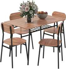 Söögilaua komplekt Homcom, 110 x 70 x 75 cm, tööstusdisain, pruun