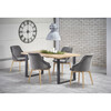 Pikendatav söögilaud Halmar Venom, 160 - 210 cm x 90 cm x 74 cm, tamm/must