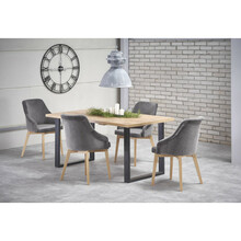 Pikendatav söögilaud Halmar Venom, 160 - 210 cm x 90 cm x 74 cm, tamm/must