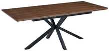 Söögilaud Signal Meble Logan, 160 - 200 x 90 x 75 cm, must/tumepruun