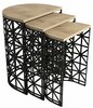 Diivanilauakomplekt Kalune Design Stil Metal Ferforje, 3-osaline, tamm/must