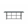 Söögilaud Venture Design Leif, 200 x 90 cm, must/klaas