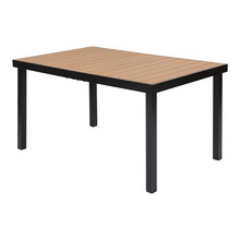 Söögilaud Mirpol IZZY, 140 x 90 x 74 cm, 6 kohta, pruun/must