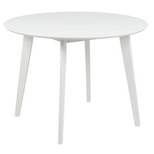 Söögilaud Home4you Roxby, 105 cm x 105 cm x 76 cm, valge